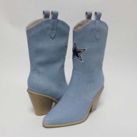 NFL Licensed Dallas Cowboys Denim Short Boot - Picture 1 of 1